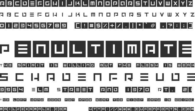 Alien Skyline font preview