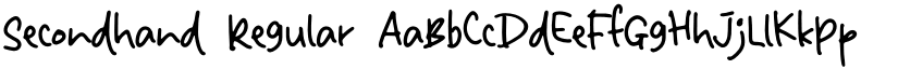 Secondhand Regular font
