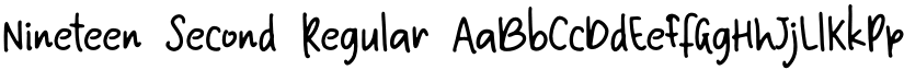 Nineteen Second Regular font