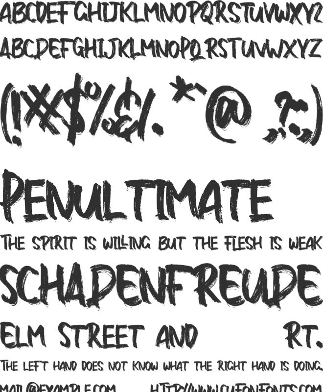 DEADLY FINISHER font preview