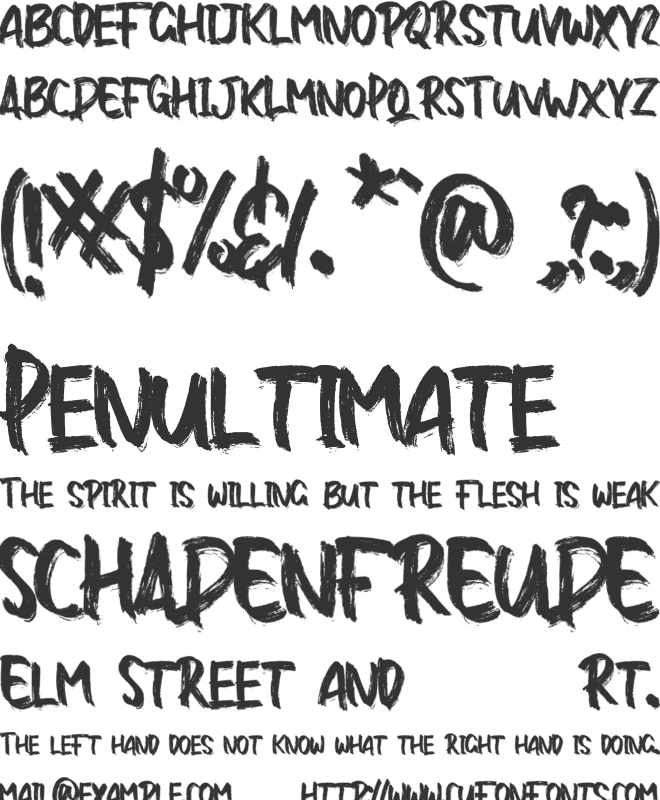 DEADLY FINISHER font preview