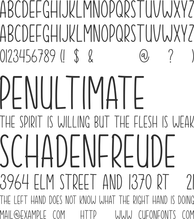 Creativity font preview