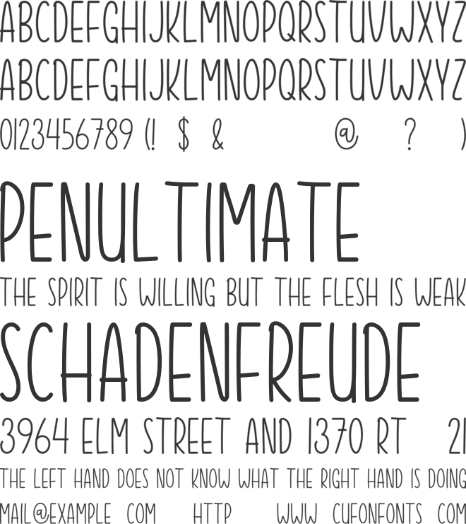 Creativity font preview
