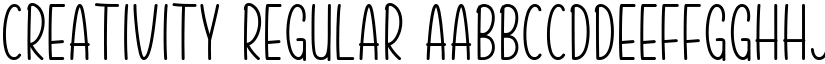 Creativity Regular font