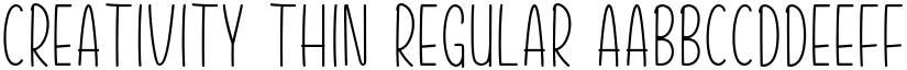 Creativity Thin Regular font