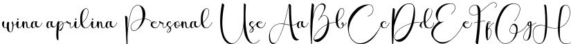 wina aprilina Personal Use font
