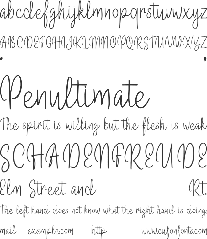 Dellatyna font preview