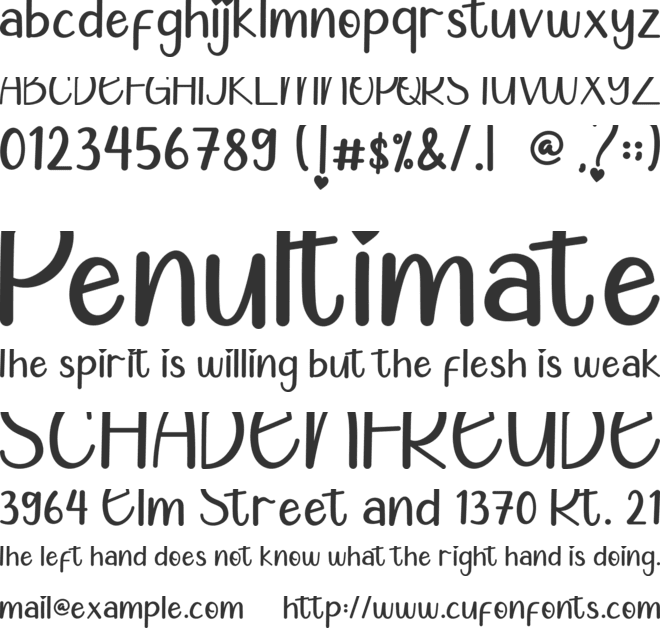 Valentine Cute font preview