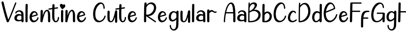 Valentine Cute Regular font