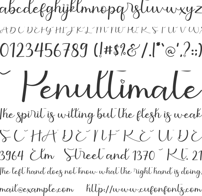 Janiella font preview