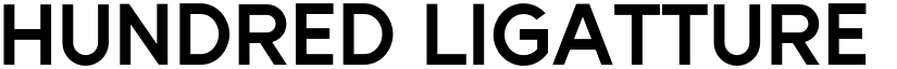 Hundred Ligatture Regular font
