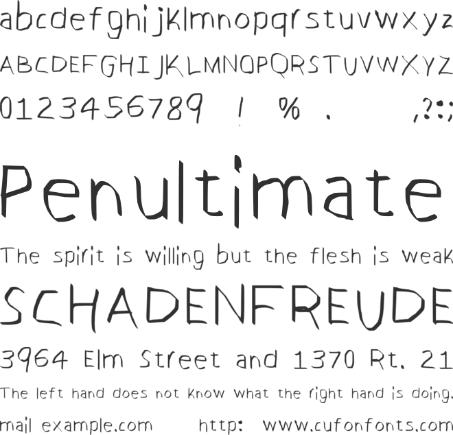 Paint Type Caligraphic font preview