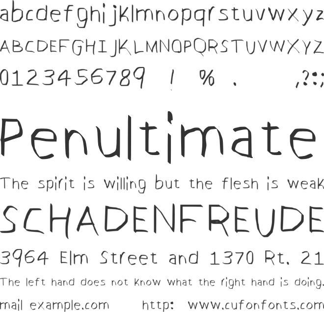 Paint Type Caligraphic font preview