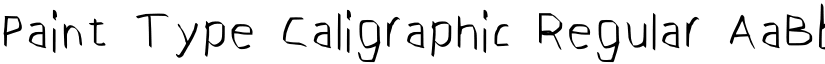 Paint Type Caligraphic Regular font