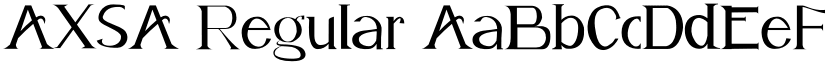 AXSA Regular font