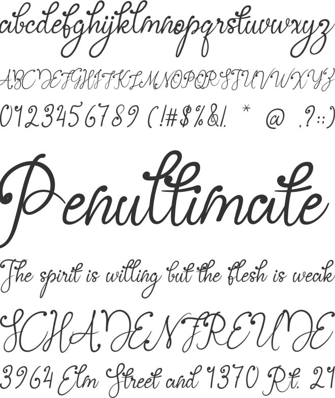 Cila Bali font preview