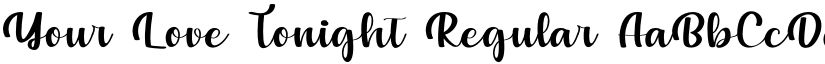 Your Love Tonight Regular font