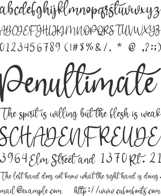 Teringat font preview