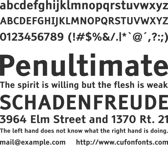 Tiresias Signfont font preview