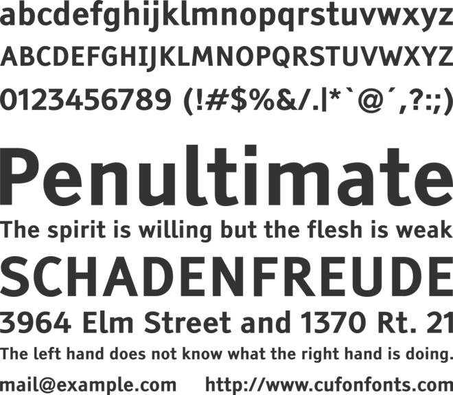 Tiresias Signfont font preview