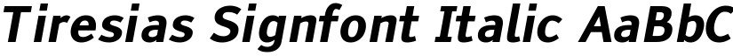 Tiresias Signfont Italic font