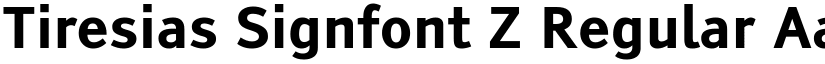 Tiresias Signfont Z Regular font