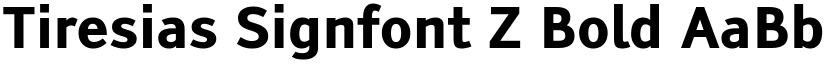 Tiresias Signfont Z Bold font