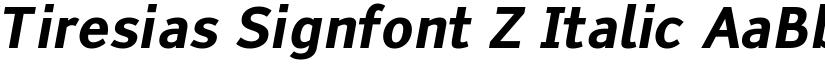 Tiresias Signfont Z Italic font