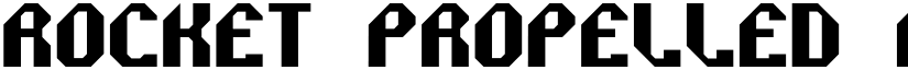 Rocket Propelled font