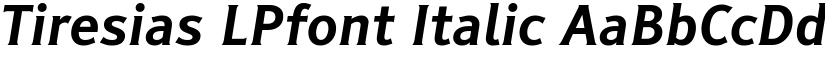 Tiresias LPfont Italic font