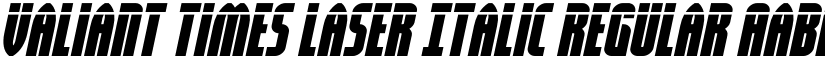 Valiant Times Laser Italic Regular font