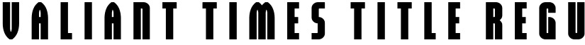Valiant Times Title Regular font