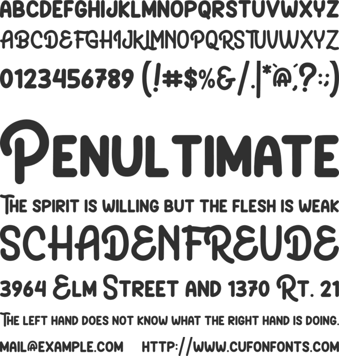Bread Smile font preview