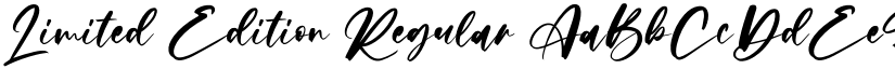 Limited Edition Regular font