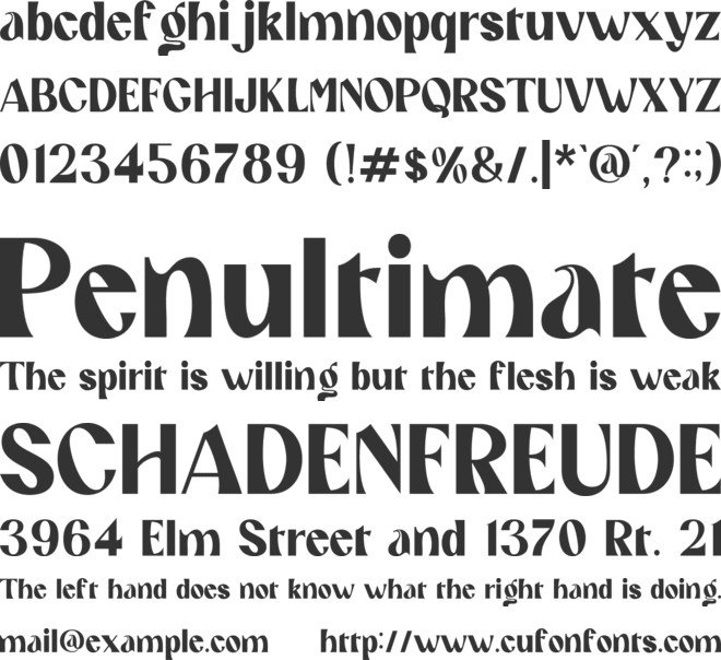 abington font preview