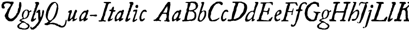 UglyQua-Italic font