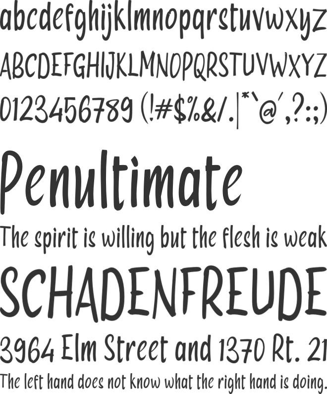 b Besar font preview