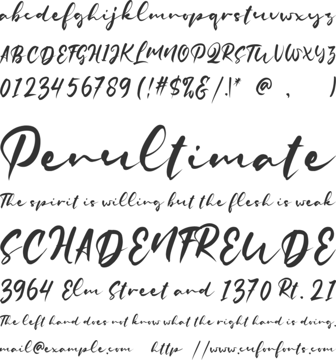 Lallono font preview