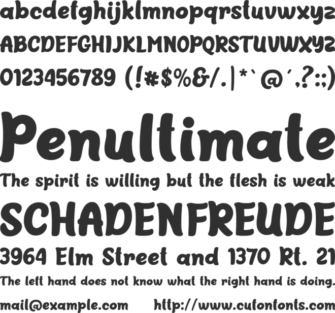 Chocolate Cookies font preview