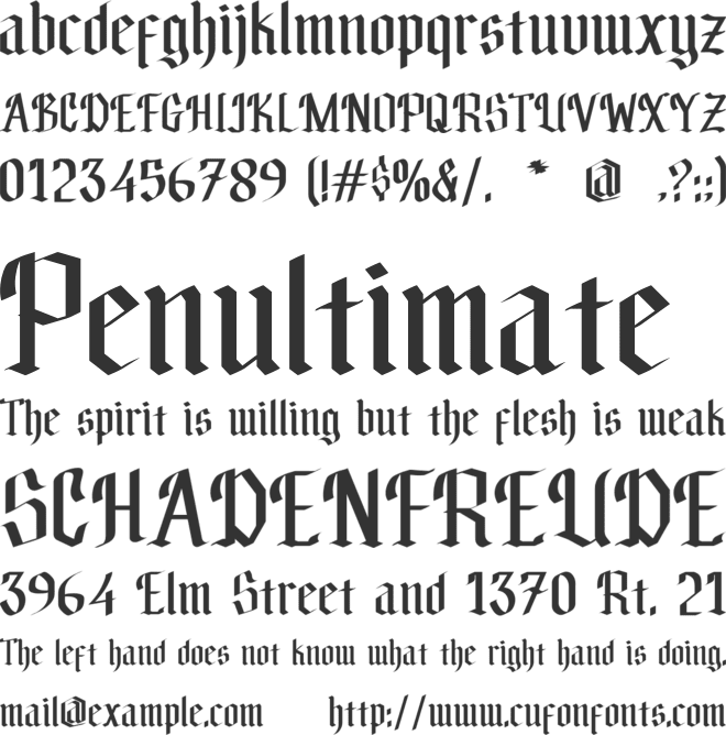 Mellizan font preview