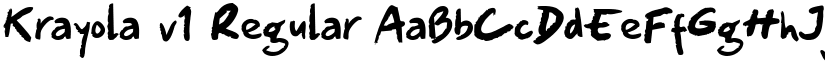 Krayola v1 Regular font