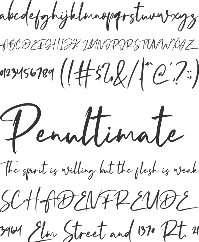 Fadetta font preview