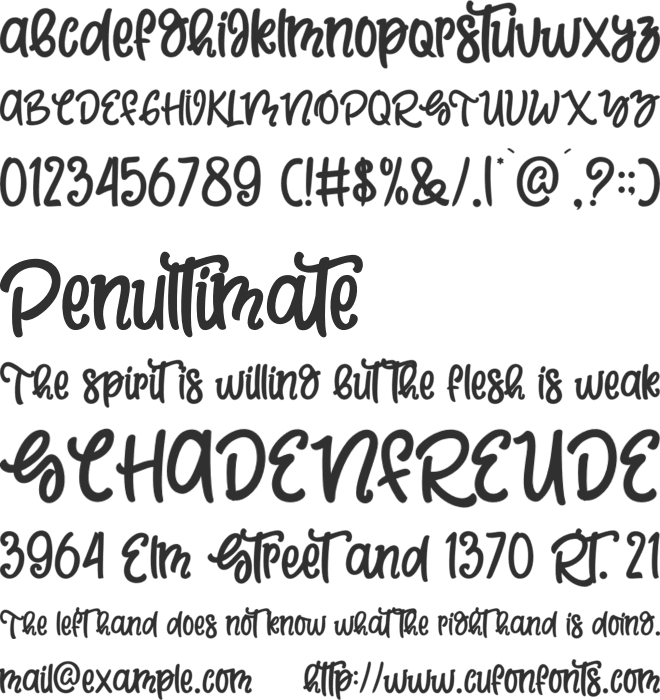 Sweet Montana font preview
