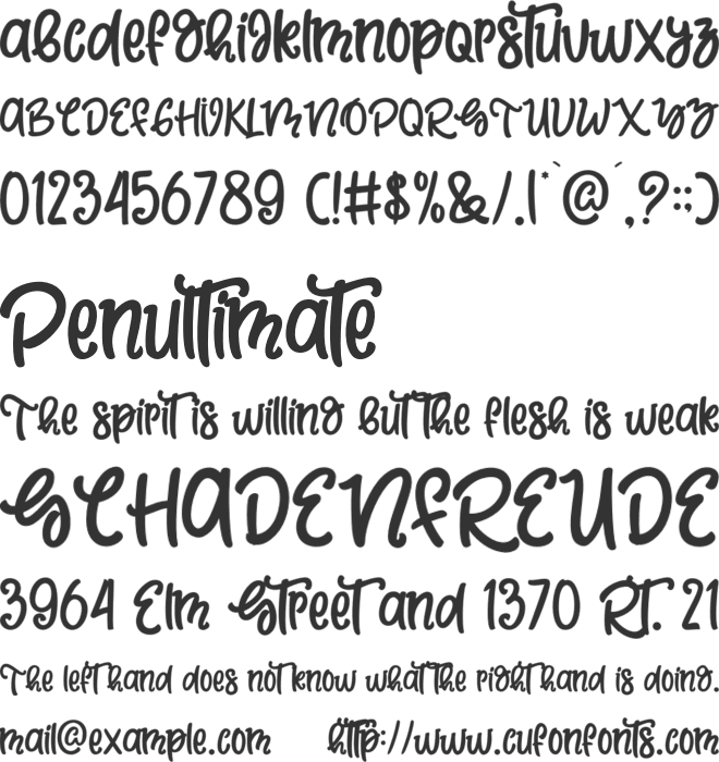 Sweet Montana font preview