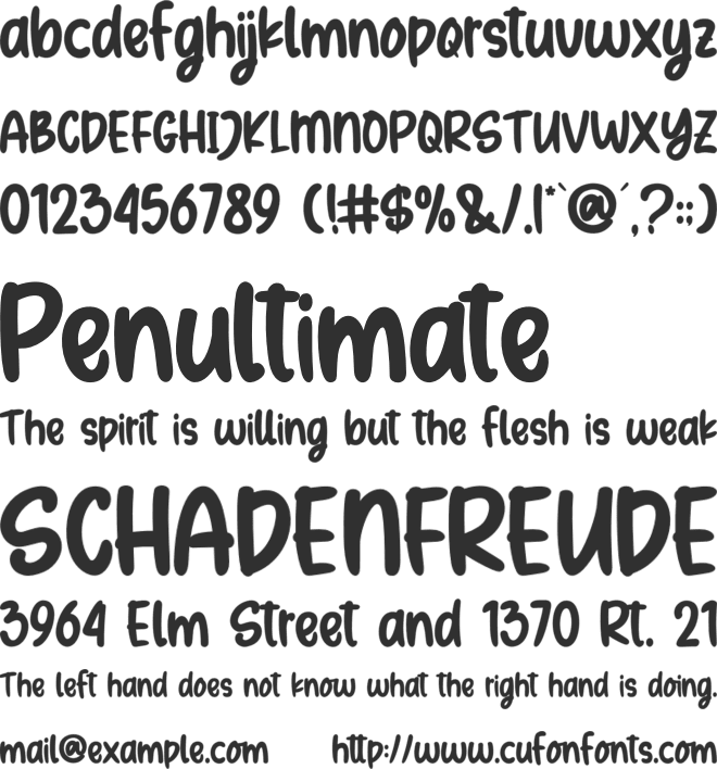 Summery font preview