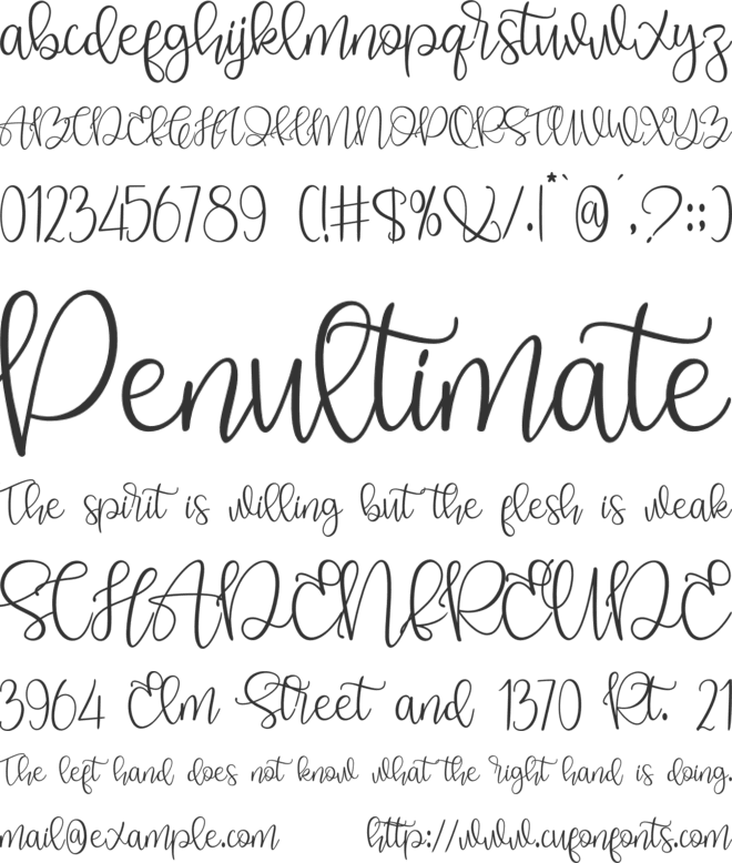 Sunderland font preview