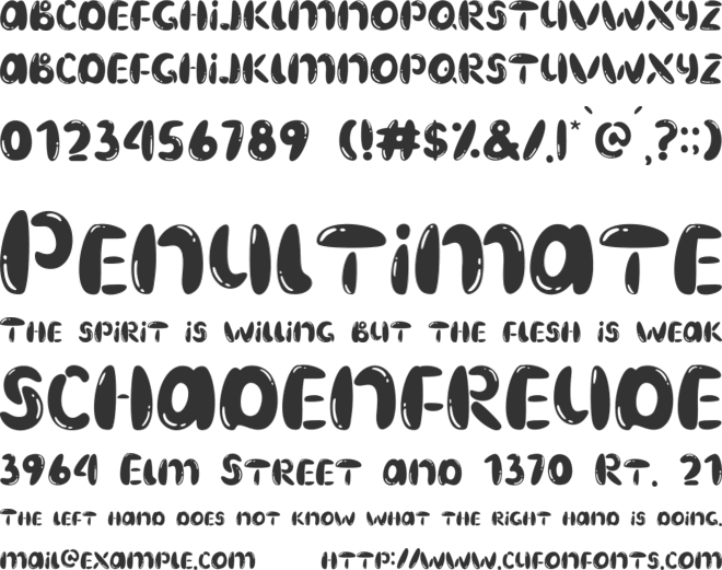 Dynamite Baloon font preview