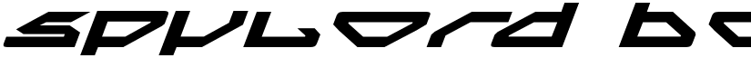 Spylord Bold Expanded Italic font