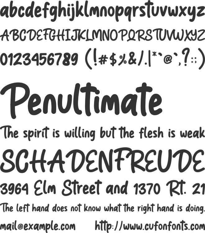 Sweet Candy font preview