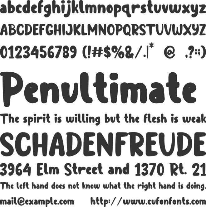 Perfect Smile font preview